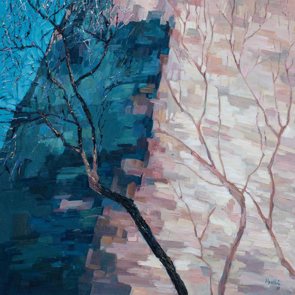 Cienie - Olena Horhol (2018), obraz olejny na płótnie