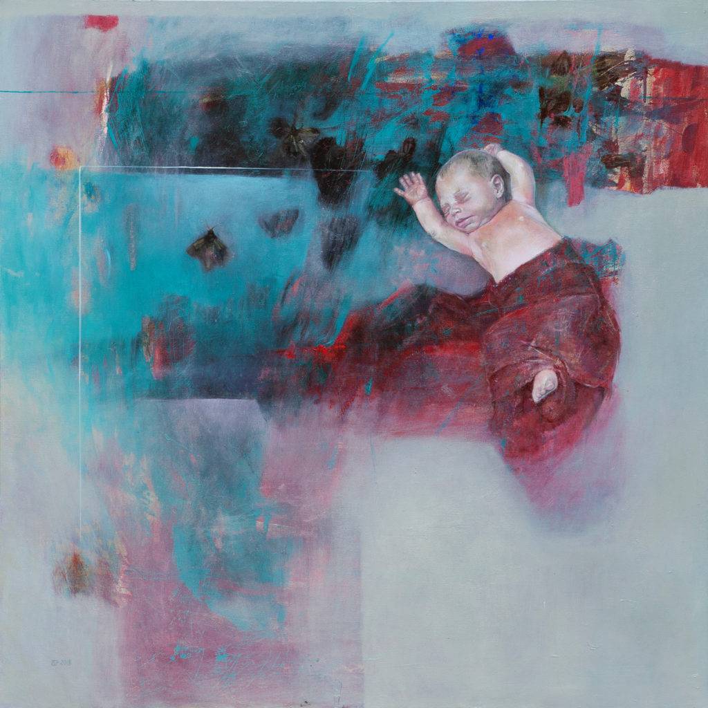 Narodziny - Barbara Porczyńska (2018), obraz olejny na płótnie