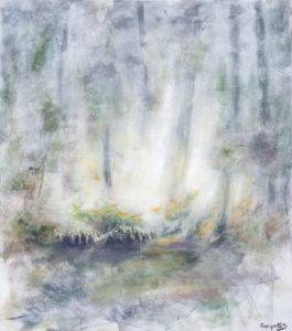 In the Woods - Sebastian Garyantesiewicz (2019), obraz akrylowy na płótnie