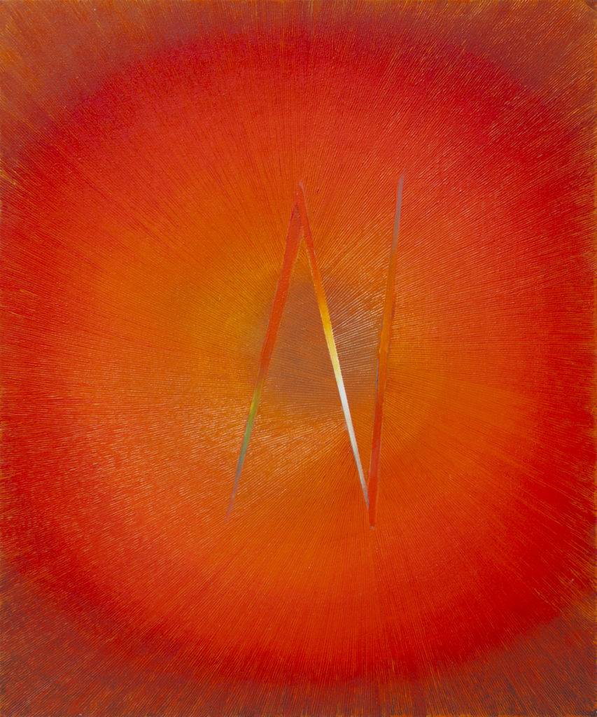 W czerwieni - Anna Trochim (2019), obraz olejny na płótnie