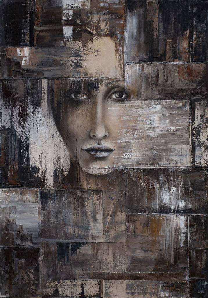 Face 3 - Dorota Golińska (2019), obraz olejny na płótnie