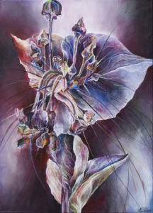 Kwiat nietoperza - Vanessa Świgulska (2019), obraz akrylowy na płótnie