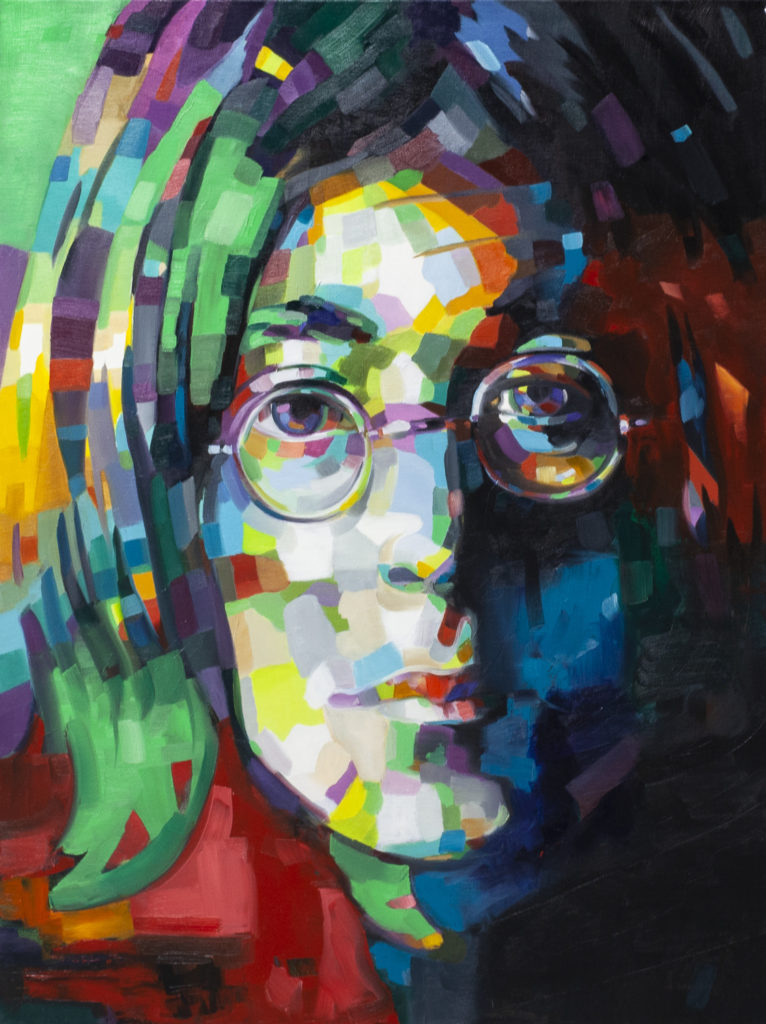 Lennon Abstract - Monika Łakomska (2019), obraz olejny na płótnie