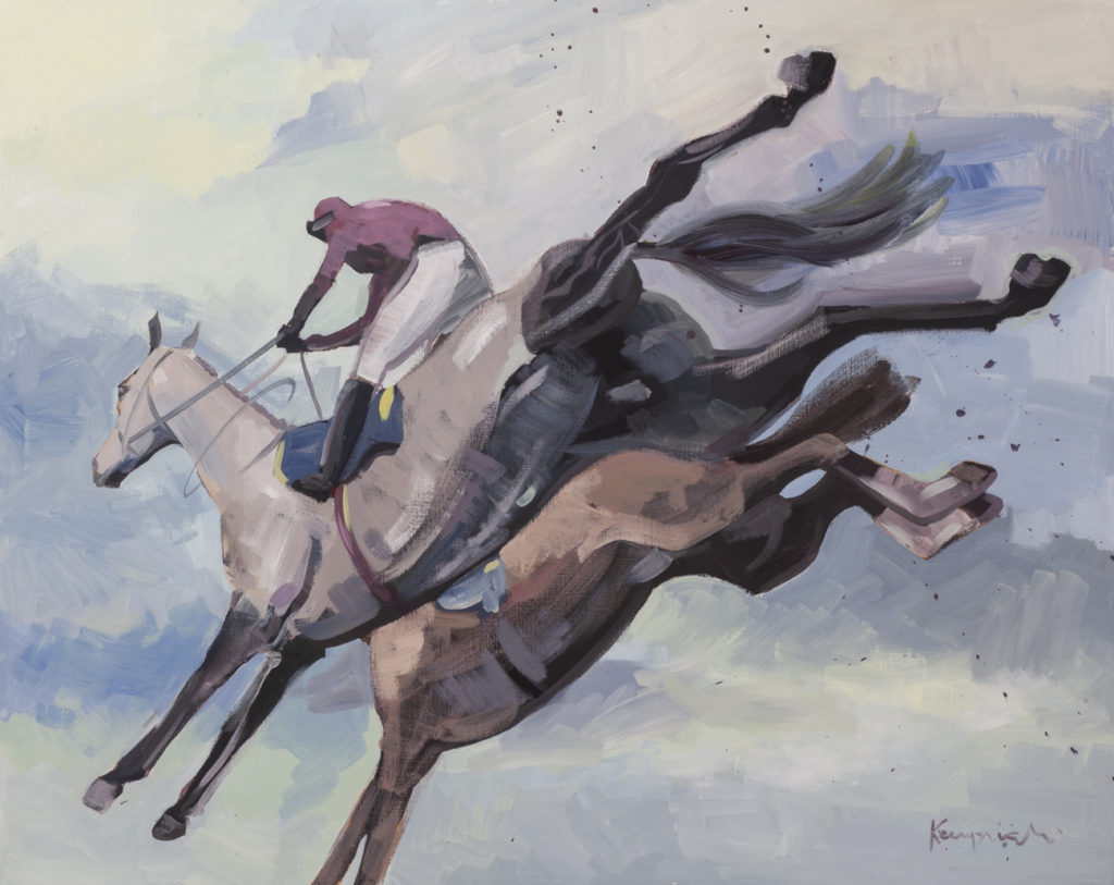 Koń Kompromis - Maciej Kempiński (2019), obraz akrylowy na płótnie