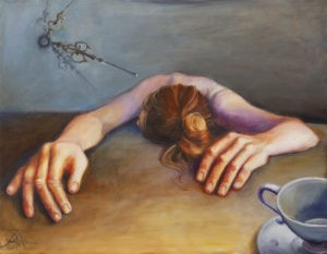 Bez pośpiechu - Iwona Duda (2019), obraz olejny na płótnie