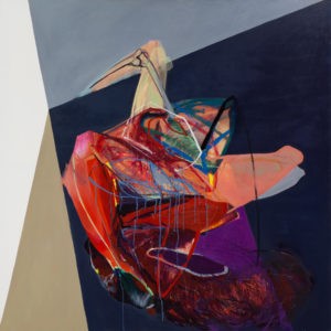 Mięso i geometria #11 - Agata Czeremuszkin-Chrut (2014), obraz akrylowo-olejny na płótnie