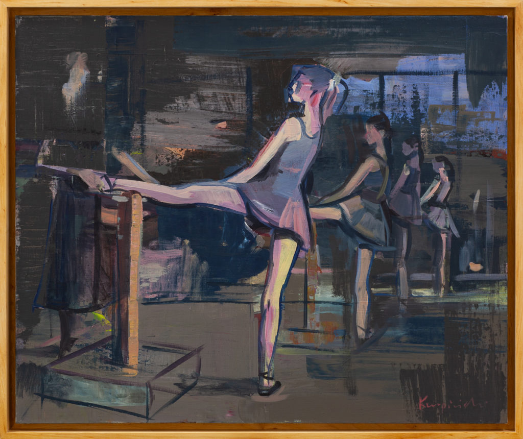 Lekcja baletu - Maciej Kempiński (2019), obraz akrylowy na płótnie
