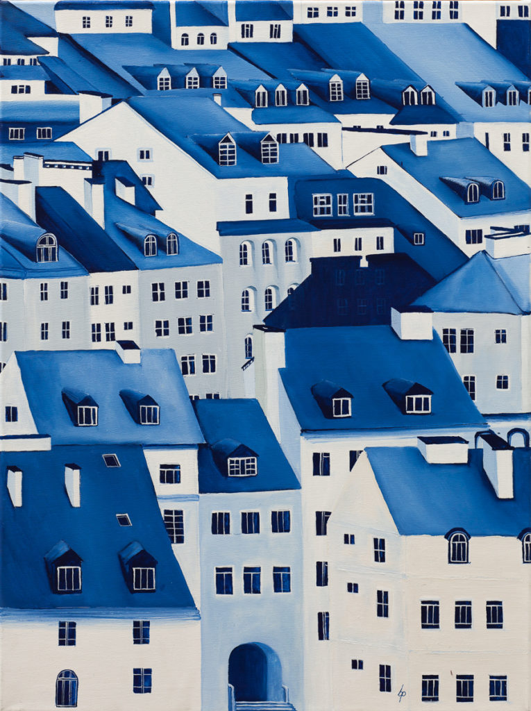 Old Town VIII - Beata Paziewska (2020), obraz akrylowy na płótnie