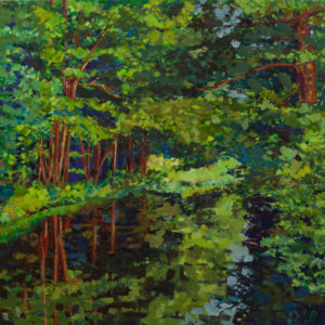 Leśne uroczysko - Gabriela Paluch (2019), obraz olejny na płótnie