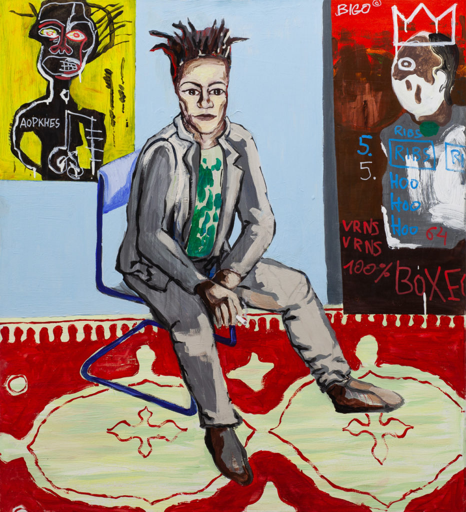 Jean-Michel Basquiat - Mariusz Drabarek (2018), obraz akrylowy na płótnie