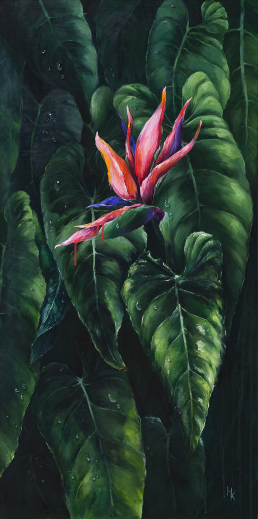 Kwiat egzotyczny - Khrystyna Hladka (2018), obraz akrylowy na płótnie