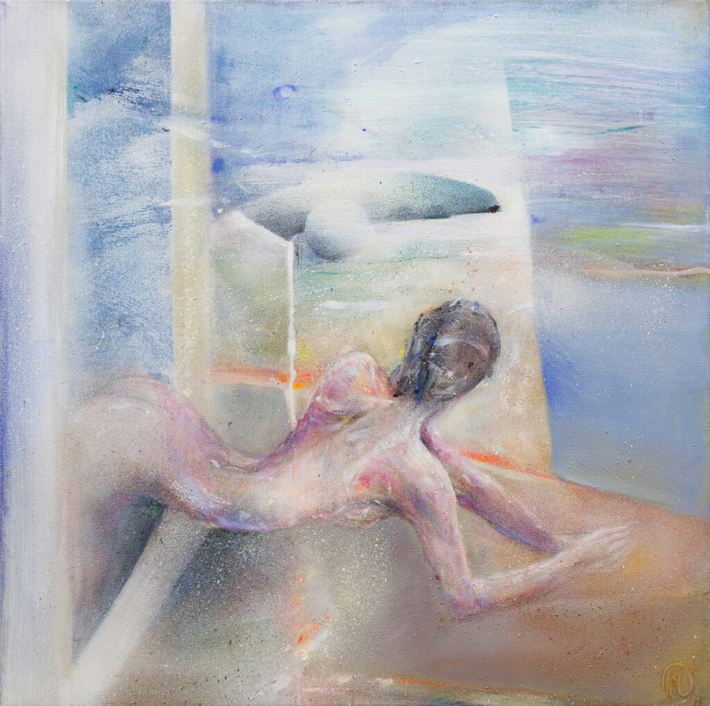 Spotkanie - Magdalena Limbach (2019), obraz akrylowo-olejny na płótnie