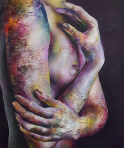 Przytul mnie - Vanessa Świgulska (2019), obraz olejny na płótnie