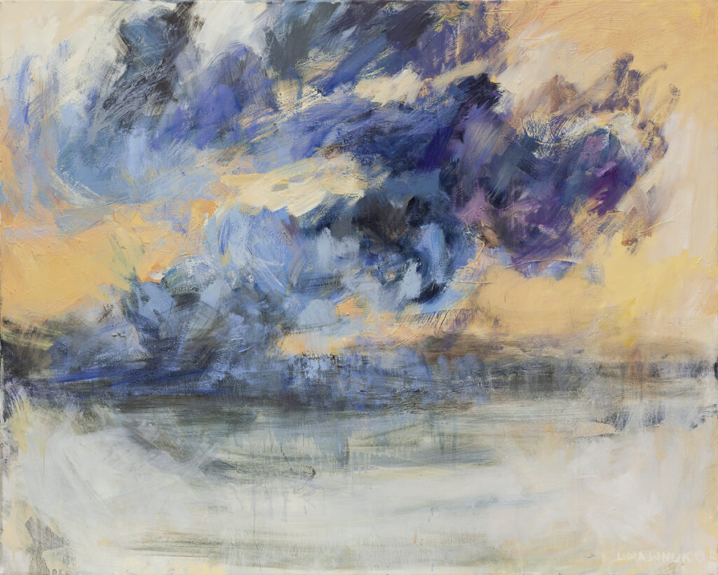 Pejzaż wietrzny - Lidia Wnuk (2019), obraz olejny na płótnie