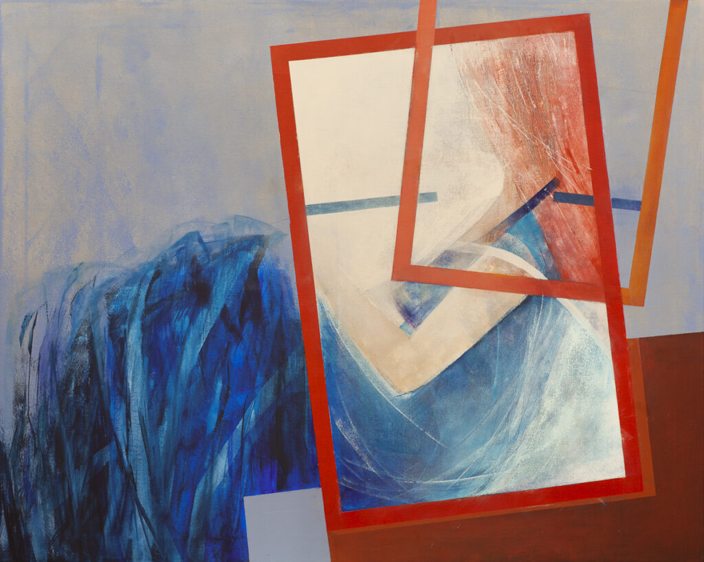 Z cyklu Zapis śladu - Agnieszka Olech (2020), obraz akrylowy na płótnie