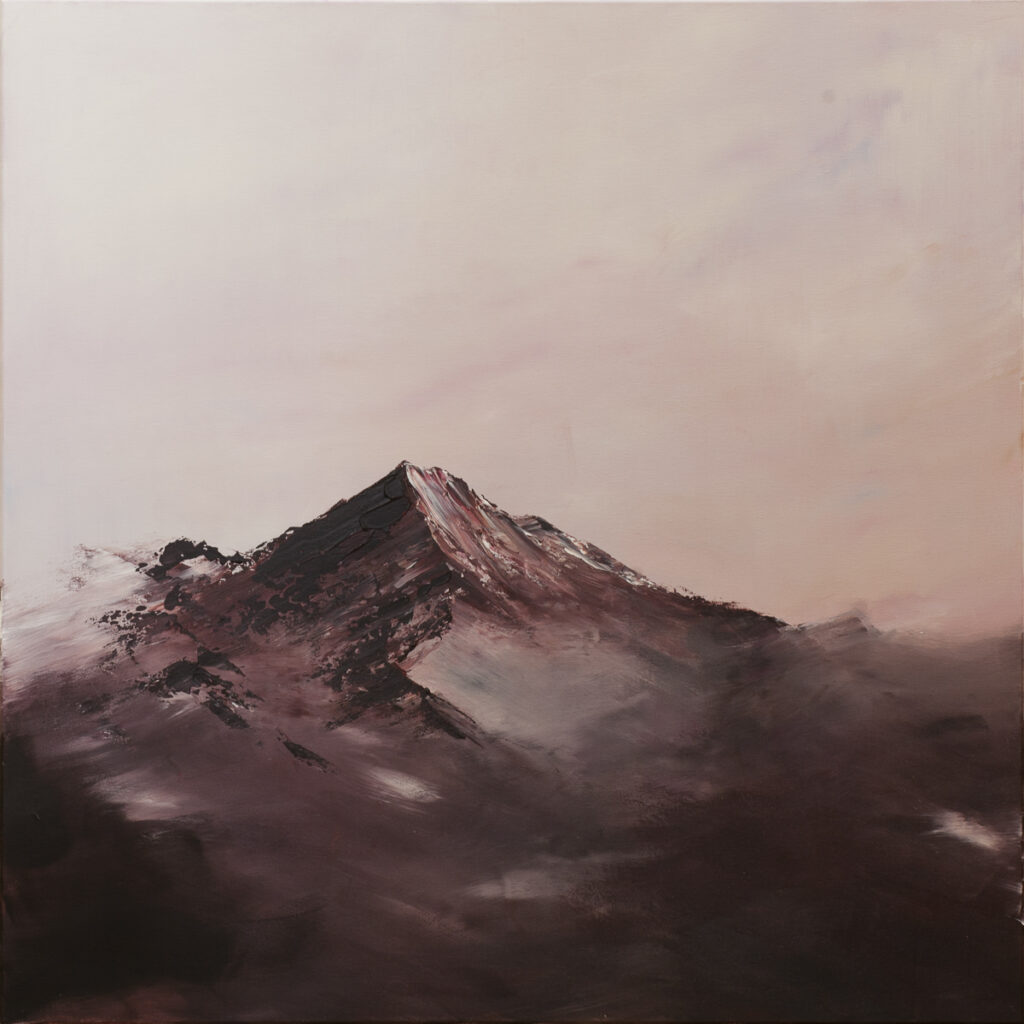 Foggy mountains - Yuliya Stratovich (2020), obraz akrylowy na płótnie