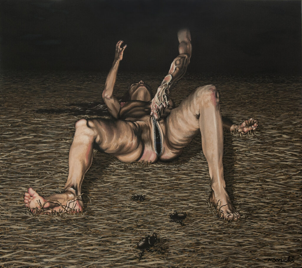 Zwiastun - Michał Borucki (2017), obraz olejny na płótnie