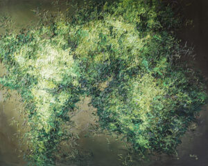 Flowering XXVIII - Olena Horhol (2020), obraz olejny na płótnie