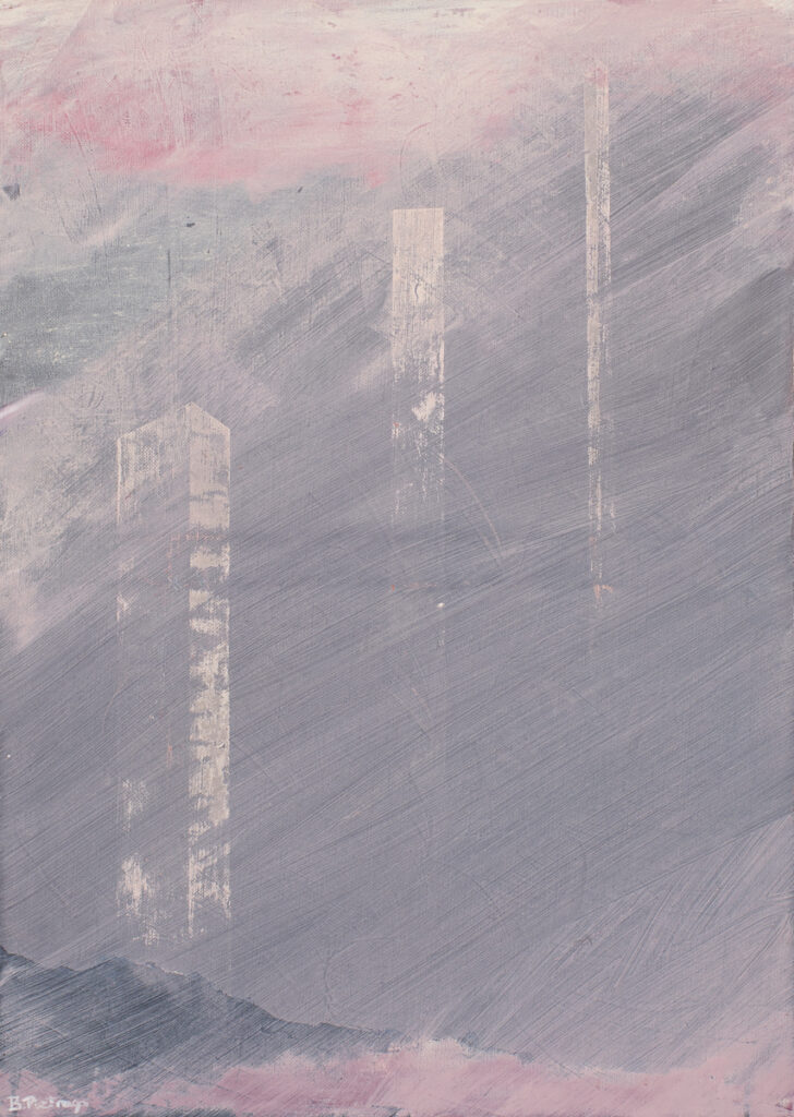 Remains - Bernard Pietraga (2020), obraz akrylowy na płótnie