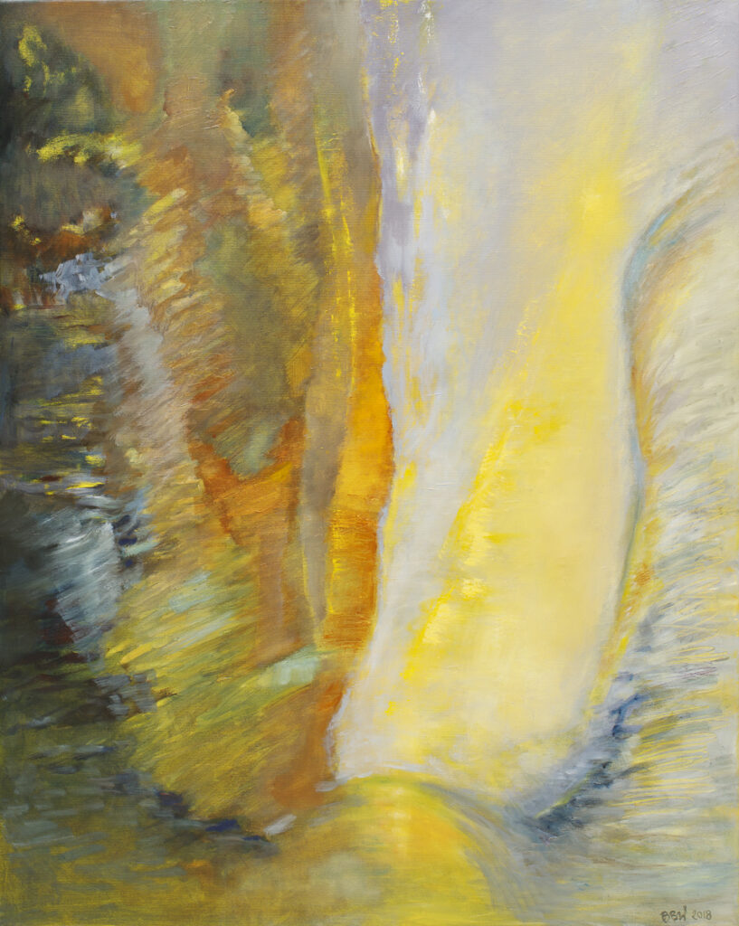 Skrzydła anioła - Barbara Bielecka-Woźniczko (2018), obraz akrylowo-olejny na płótnie