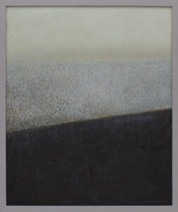Błękitne ściernisko - Stanisław Kortyka (2020), obraz olejny na płótnie