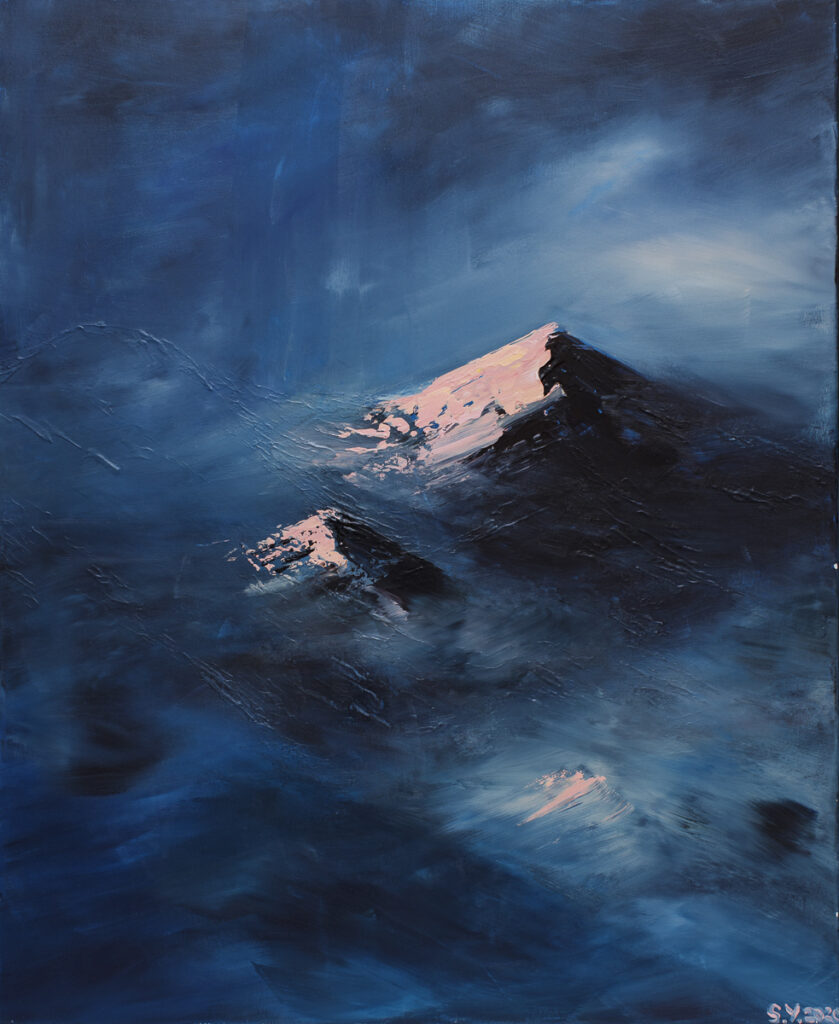 Mountains - Yuliya Stratovich (2020), obraz akrylowy na płótnie