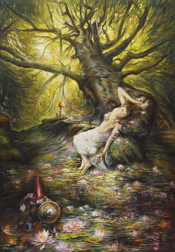 Księga puszczy – Leśna Pani - Andrzej Masianis (2020), obraz akrylowy na płótnie