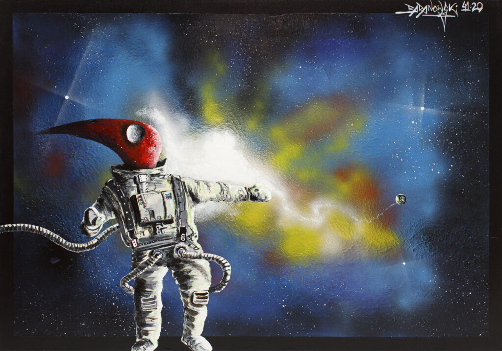 Powrót Astrodzioba - Bartłomiej Baranowski (2020), obraz akrylowy na płótnie