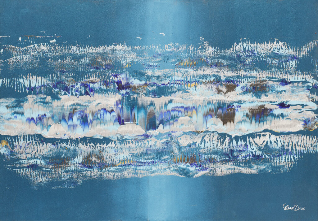 Ice structure - Marta Dunal (2020), obraz akrylowy na płótnie