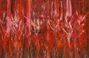 Czerwone opium - Izabela Drzewiecka (2020), obraz akrylowy na płótnie