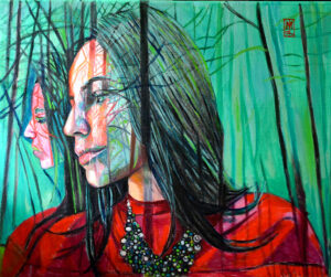 Las - Małgorzata Limon (2019), obraz olejny na płótnie