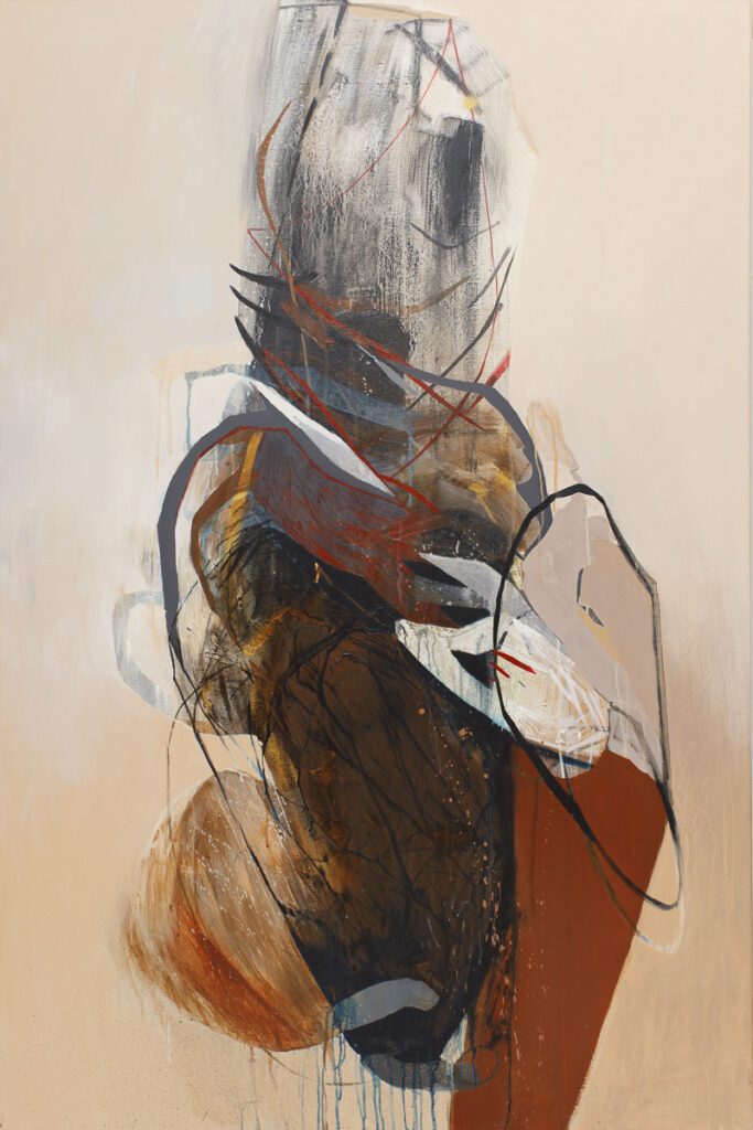 Odłamki 13 - Agata Czeremuszkin-Chrut (2020), obraz akrylowo-olejny na płótnie
