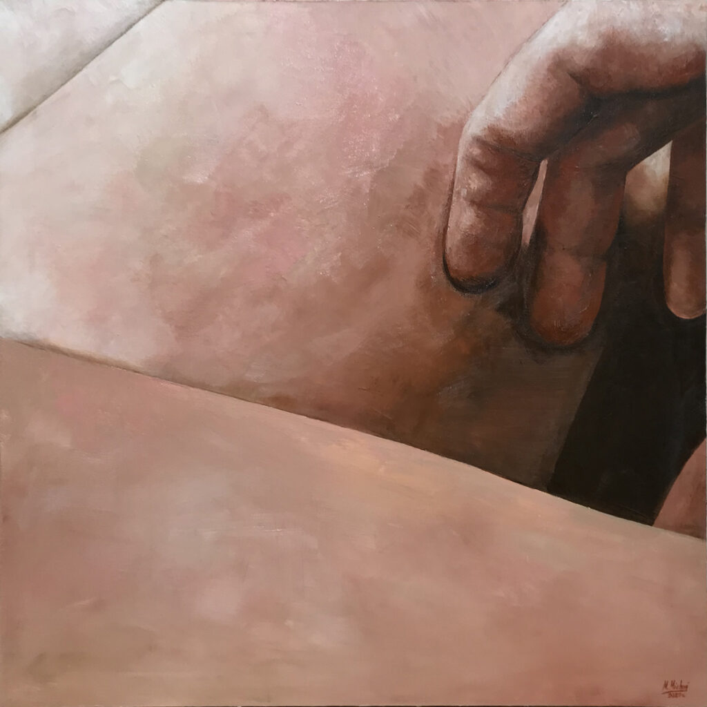 Świnkowa skórka - Maria Michoń (2020), obraz akrylowy na płótnie