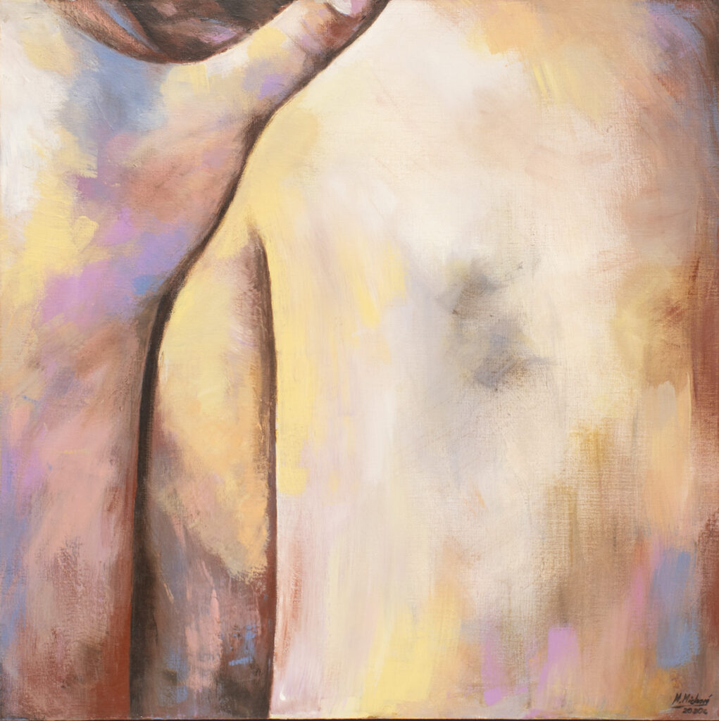 Siniak z cyklu Kobieta nieidealna - Maria Michoń (2020), obraz akrylowy na płótnie