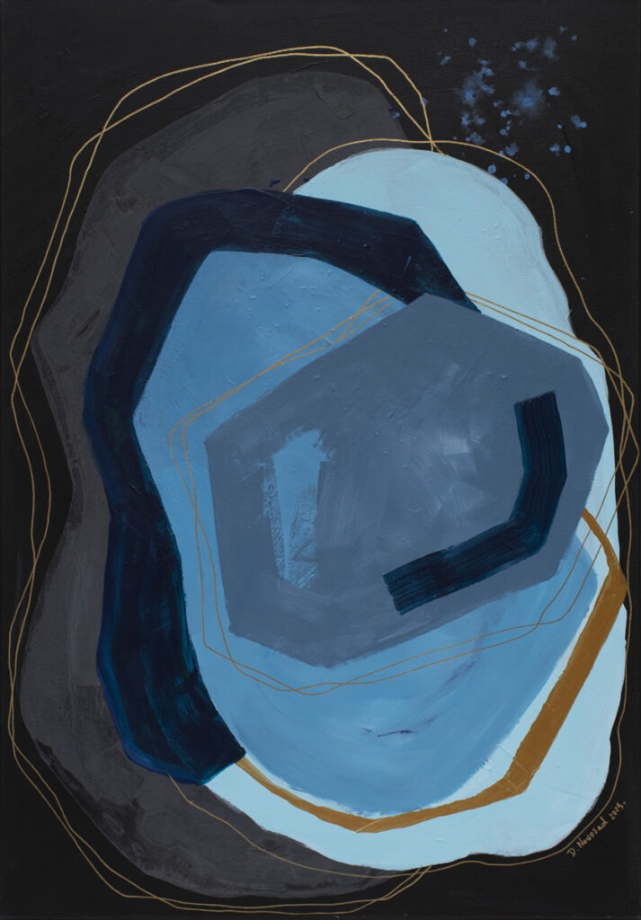 Charakter 43 (2021) - Diana Nowosad- abstrakcja niebiesko-czarna