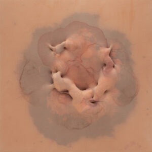 5 z cyklu Krwiaty (2018) - Małgorzata Kalinowska - abstrakcja tkanina ciało