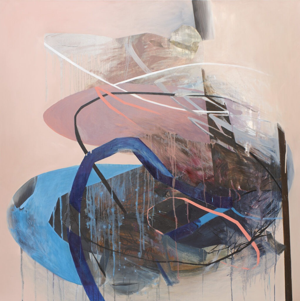 Otoczaki 28 - Agata Czeremuszkin-Chrut - błękitno-różowa abstrakcja