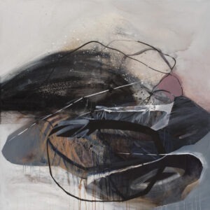Otoczaki 12 - Agata Czeremuszkin-Chrut - abstrakcja z czernią, fioletem i szarością