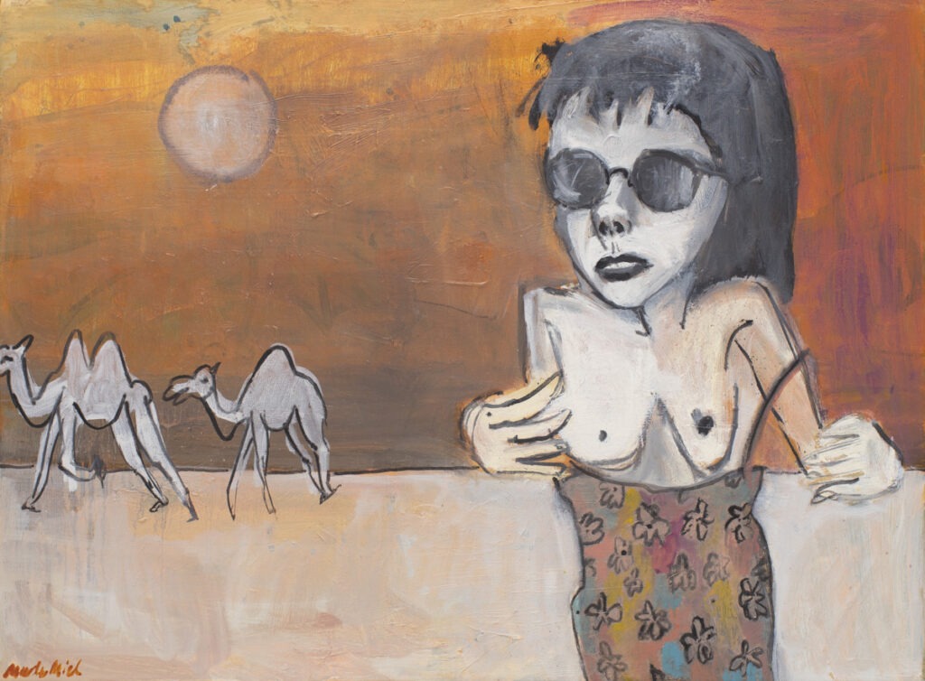 Bez tytułu (2020) - Malwina Mielniczuk - kobieta na pustynii wielbłądy ciało