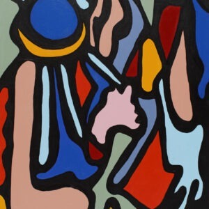 1Q93 (2021) - Paulina Ledzion - kolorowa abstrakcja na czarnym tle