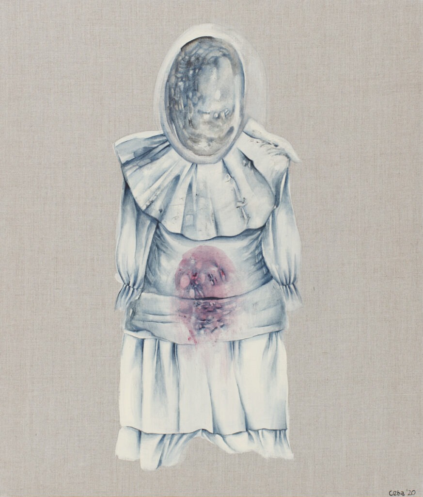 Lalka 8 - Magdalena Cybulska - biała postać w czepku i białej sukience