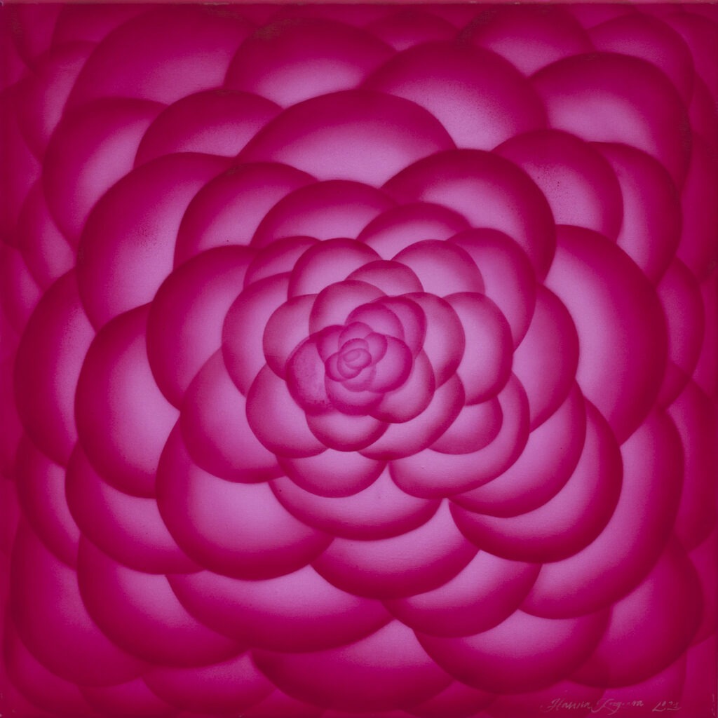 róża magenta - Hanna rozpara - magenta, róż, róża, abstrakcja fraktal, symetria