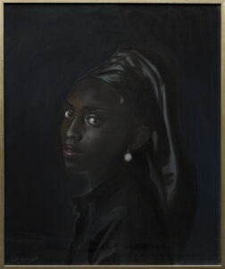 portret dziewczyny z perłą II - Tomasz Włodarczyk - portret, dominują ciemne kolory