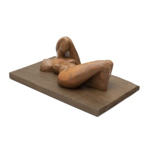 oczekiwanie - Kornel Arciszewski - rzeźba, akt, drewno, biskwit