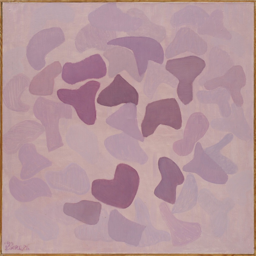 kompozycja w fiolecie - Krystyna krępa - abstrakcja, różowo fioletowy
