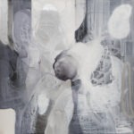 Pola Piestrzeniewicz - szary abstrakcyjny obraz