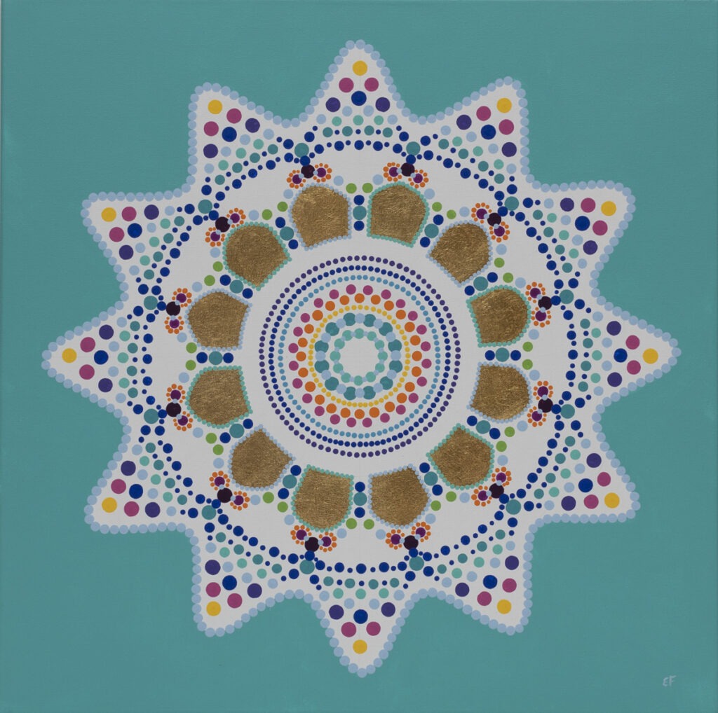 niewinna radość - Emilia Formella - abstrakcja, op-art, symetryczna kompozycja