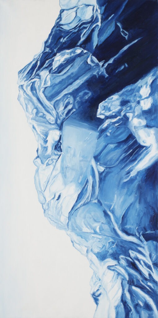 Iceberg 1 - Wit Bogusławski - abstrakcja, biel, błękit, niebieski