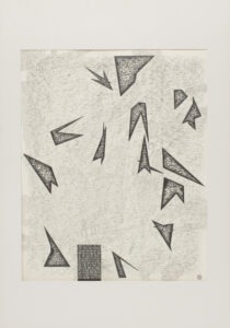 Michal Paryzski - Bez tytułu - abstrakcyjna praca wykonana ołówkiem na papierze