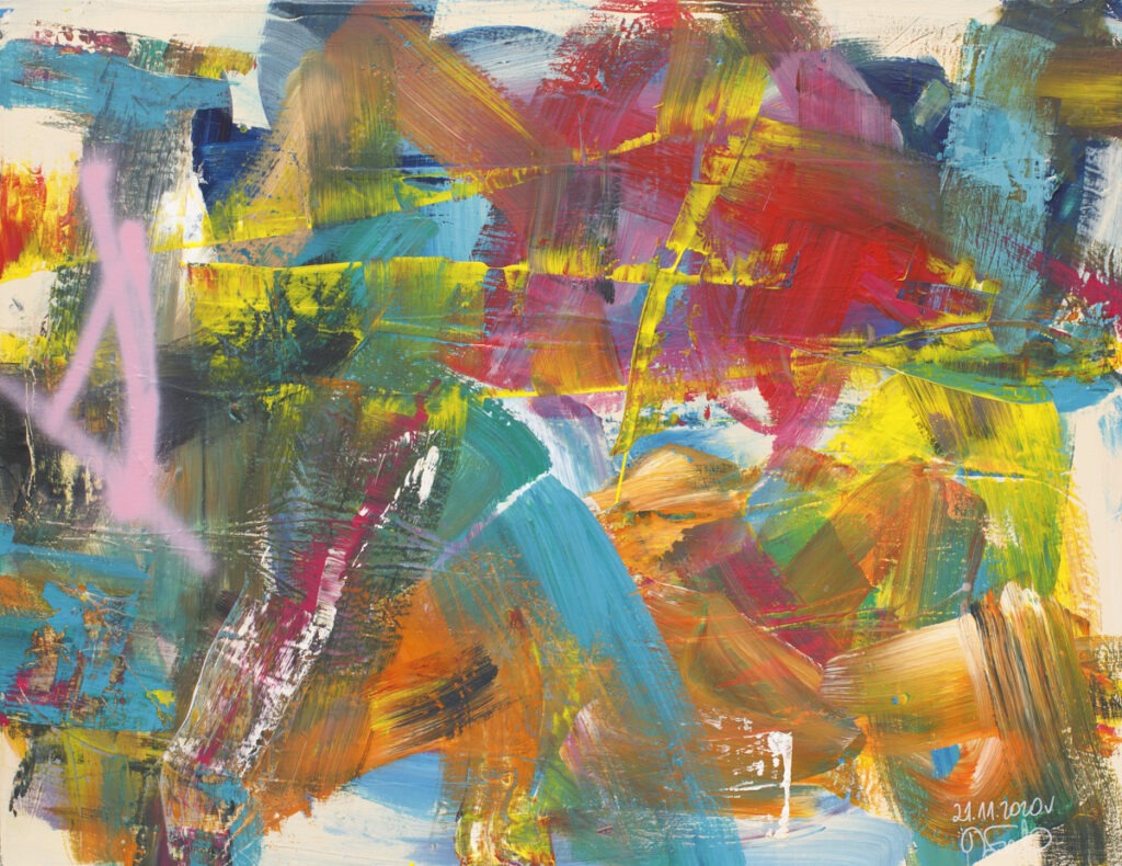bez tytułu - Wioleta Frączek - abstrakcja, żywe ciepłe kolory